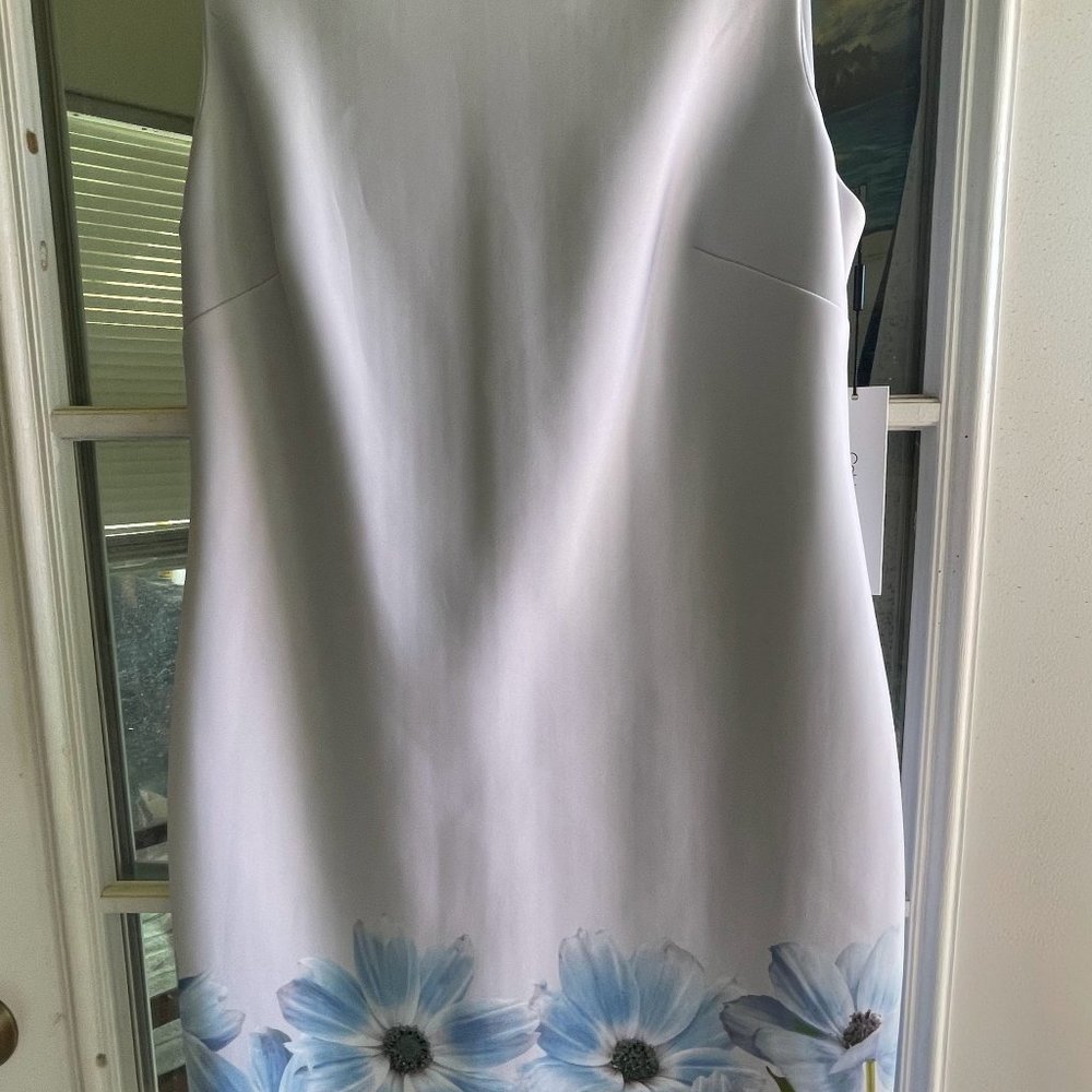 Calvin Klein light blue floral hem dress